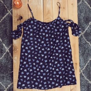 Floral sundress with off the shoulder straps